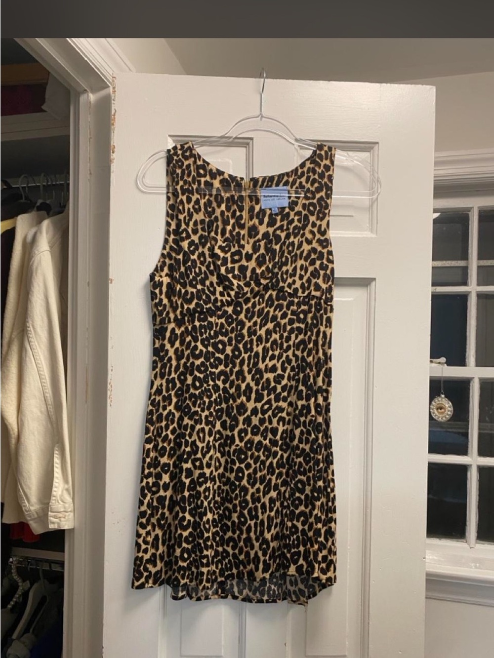 Reformation Leopard-Print Mini Dress in Brown and Black